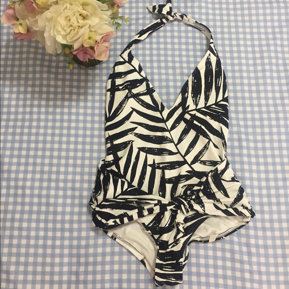 Carmen Marc Valvo Floral Maillot Swimsuit
